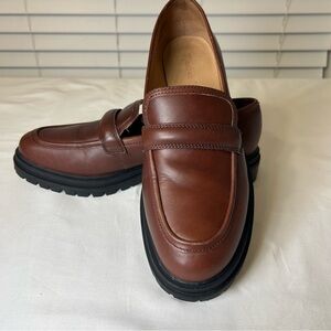 Madewell Women's Cherrywood Bradley Lugsole Leather Loafers Size 11